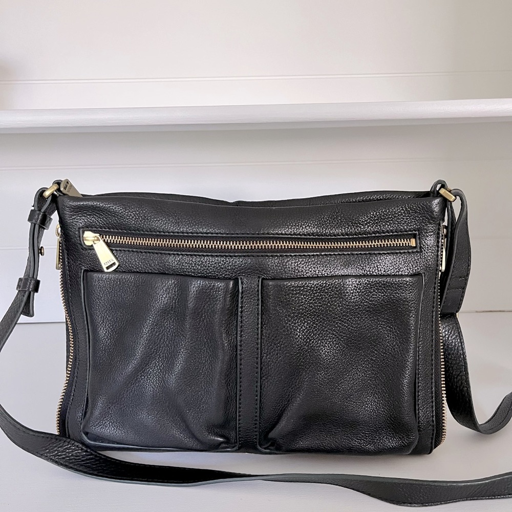 Fossil leather crossbody bag